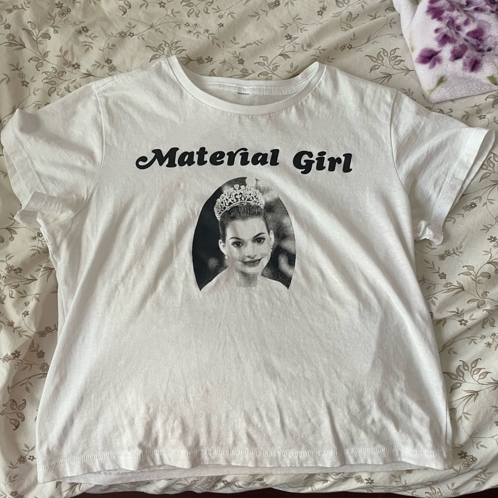 Romantic blue material girl baby tee